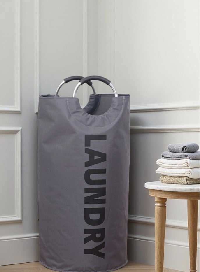 أوليس فيرس  مساعد البيت في رمضان – سلة غسيل قابلة للطي 90 لتر مقاومة للماء بمقابض ألومنيوم، سلة متعددة الاستخدام للغرفة، الحمام والمطبخ - Image 1